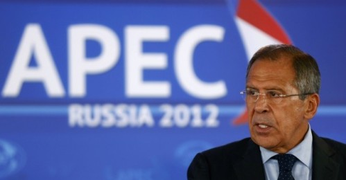 Ngoại trưởng Nga Lavrov tại APEC 2012.